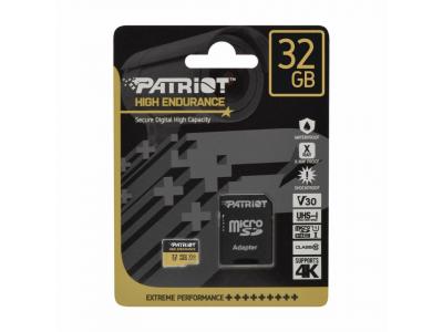 Thẻ nhớ Patriot EP MicroSDHC V30 High Endurance - Độ bền cao 32GB