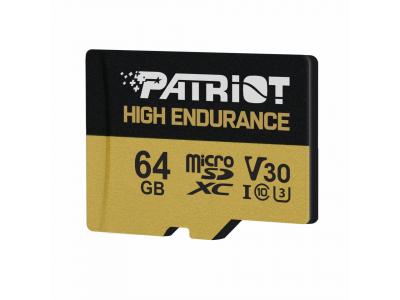 Thẻ nhớ Patriot EP MicroSDHC V30 High Endurance - Độ bền cao 64GB