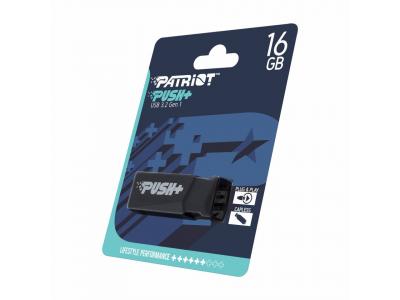 Patriot USB PushPlus 3.2 Gen.1 Flash Drives - 16GB