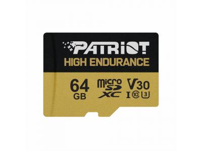 Thẻ nhớ Patriot EP MicroSDHC V30 High Endurance - Độ bền cao 64GB